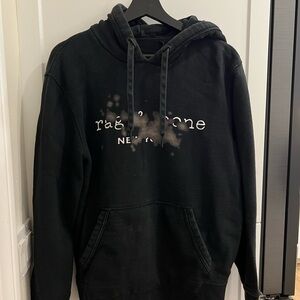 Rag & Bone Black Hoodie Sweatshirt